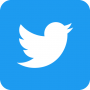 Twitter social icons - rounded square - blue